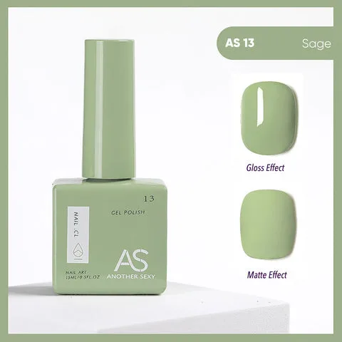 AS13 Sage gel nail colour swatch