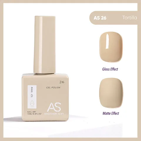 AS26 Tortilla gel nail colour swatch