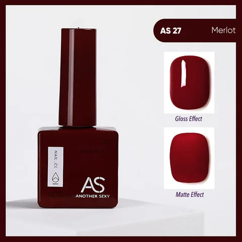AS27 Merlot gel nail colour swatch