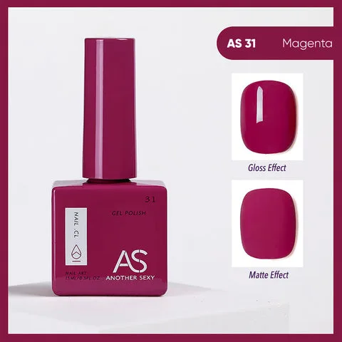 AS31 Magenta gel nail colour swatch
