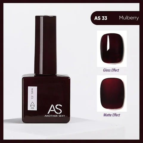 AS33 Mulberry gel nail colour swatch