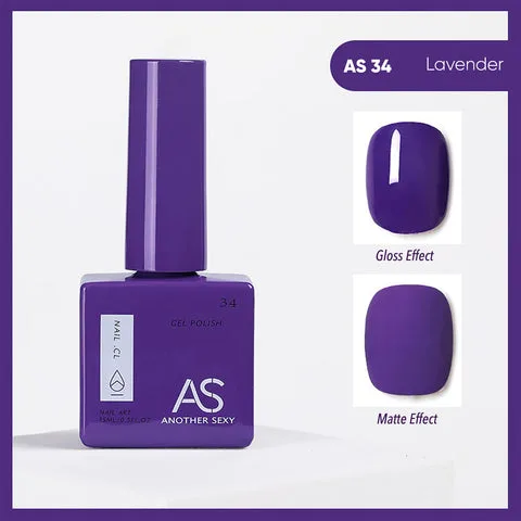 AS34 Lavender gel nail colour swatch