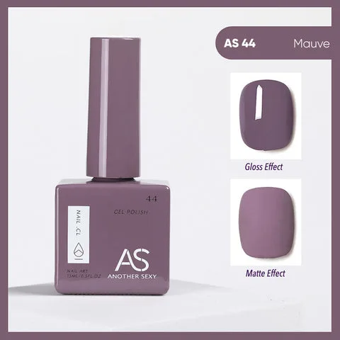 AS44 Mauve gel nail colour swatch