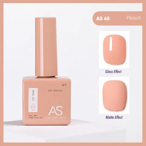 AS45 Peach gel nail colour swatch