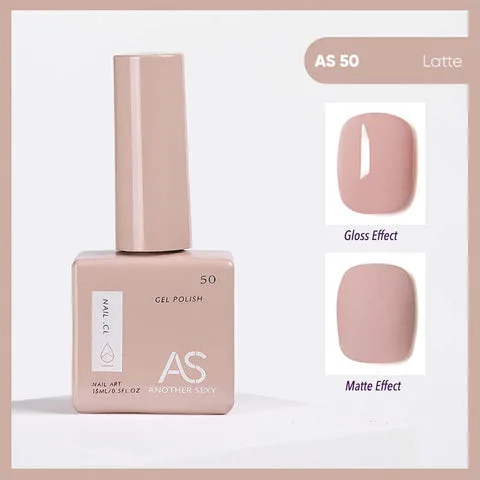 AS50 Latte gel nail colour swatch