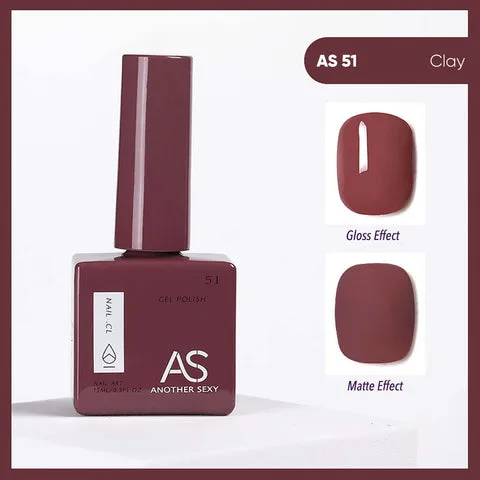 AS51 Clay gel nail colour swatch