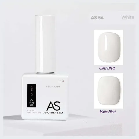 AS54 White gel nail colour swatch