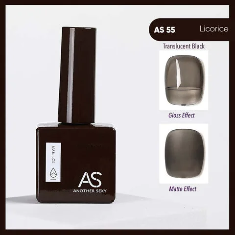 AS55 Licorice gel nail colour swatch
