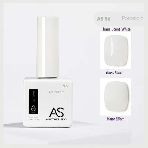 AS56 Porcelain gel nail colour swatch