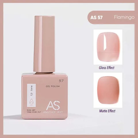 AS57 Flamingo gel nail colour swatch