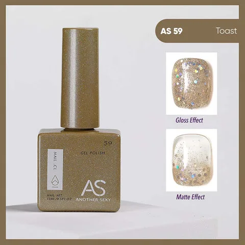 AS59 Toast gel nail colour swatch